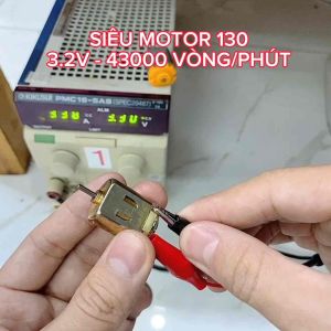 Siêu motor mini 130 3.2V 3.7V tốc độ cao 43000 vòng/phút chạy Pin cho xe RC mô hình - LK0050