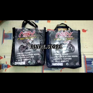 Jas Hujan ASV & A&S Karet Rubber GRADE A Versi 1 Karet PVC Full Rubber Anti Rembes - Mantel Mantol Pria Wanita Dewasa