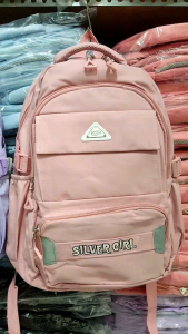 Tas Ransel Backpack Anak sekolah perempuan ALTO SILVER GIRL TRIANGLE Tas Ransel Anak SD SMP Gratis Jas Hujan