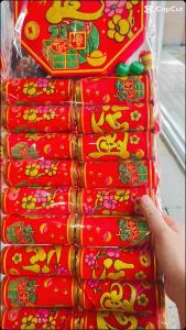 Dây treo pháo giả nhung cao cấp dùng để trang trí ngày lễ ngày Tết.