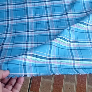 Kain Cotton Jepang Katun Yarndyed Kotak Kualitas Premium Harga Setengah Meter