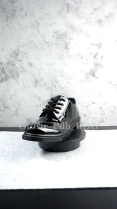 Sepatu PDH Pria Dinas Security TNI Polri Satpam Kerja kantor tali Resleting Size 38-48