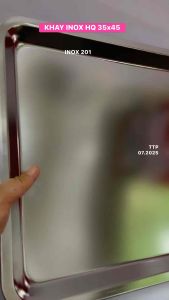 KHAY CHỮ NHẬT INOX / KHAY INOX 35x45 cm DÀY ĐẶT BIỆT/ KHAY BÁNH HQ