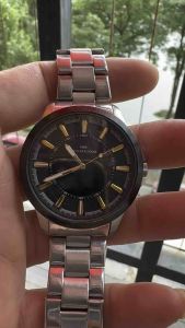 Đồng hồ nam hiệu THE CLOCK HOUSE 1964 Quartzsize 42mm máy Nhật Bản MIYOTAmặt đen hai lòng cọc số vàng bản full thép đúc chống nước 3ATM (30m) dây thép đúc không gỉ dài 175cmhình thức sản phẩm có xước và mòn nhẹ