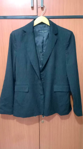 Blazer Hitam Wanita Formal Outer Kerja Lengan Panjang 1247