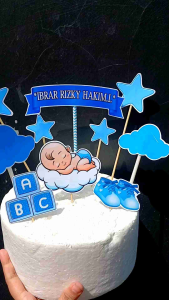 Topper baby boy / baby Shower / Bayi laki-laki bisa custom nama