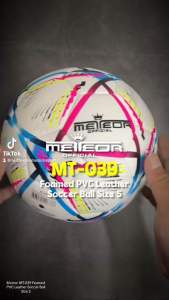 Meteor MT-039 Foamed PVC Leather Soccer Ball Size 5 Official