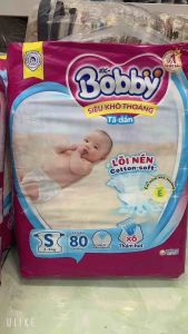 Tã dán bobby cho bé sơ sinh vừa lọt lòng 0-8 kg- tã dán sơ sinh bobby S80 Miếng và NB70 Miếng - Tã dán sơ sinh bobby  đủ size từ 0-8kg