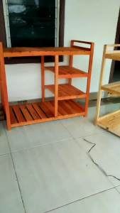 Meja kompor meja serbaguna dari kayu mahoni langsung dari pengrajin