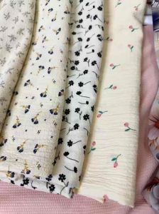 Vải ĐŨI XỐP HOA  mềm mại co giãn may áo quần đầm váy thời trang