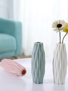 Lọ hoa bình hoa decor bằng nhựa giả gốm để bàn trang trí phòng khách siêu xinh