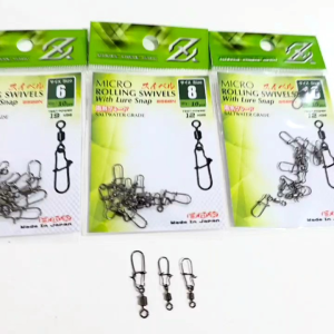 Kili peniti axz micro rolling swivels with lure snap / connector pancing / snap casting