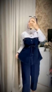 Ready Kenzi Setelan Celana Jeans Fashion Wanita Kekinian Best Seller
