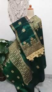 Songket silungkang full kristal premium ijo gold rendo koto gadang