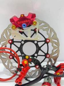 Paket Pengereman BEAT VARIO SCOOPY Uk. 260mm piringan lubang baut 4 + master rem+kaliper+breket+selang