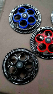 SPINNER CARBON WTP COVER PELINDUNG KIPAS UNIVERSAL FULL CNC VESPA SPRINT PRIMAVERA LX S125 SCOOPY BEAT FI MIO VARIO