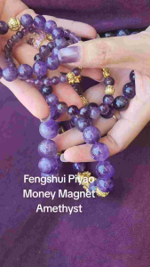 Natural Stone Amethyst Vermeil Gold Non Fading Non Pawnable Blessed Wealth Bracelet