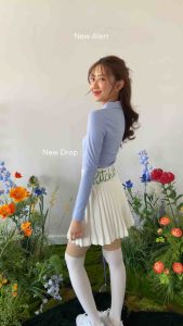 Pitch Pleated Skirt (White - ชั้นเดียว) กระโปรงพลีตกีฬา