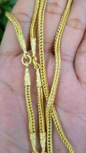 สร้อยคอ3ห่วง ลายกระดูก สีอักเสบ ยาว 26นิ้ว รวมตะขอ สำหรับกระดูก ใช้เสื้อผ้ายาช่วย