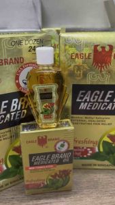 [Hàng Xách Tay Mỹ]Dầu Gió con ó Vàng Eagle Brand Medicated Oil 24ml của Mỹ thơm nóng hỗ trợ giảm đau nhức xương khớp