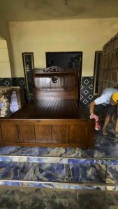 Dipan Laci Bawah Tempat Tidur Mewah Minimalis Jati Tua