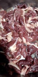 เนื้อสดหมักเค็ม(มีมัน)500กรัม حلال