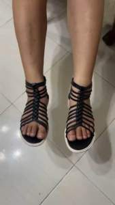 รองเท้าโมฮีเมียนแบบถักหุ้มข้อมีซิปหลังใส่สบายไซร์ 36-45 พร้อมส่ง