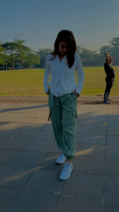 Pekalonganfashion.id - Celana Jogger Wanita - Cargo Jogger Wanita Warna Navy