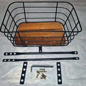 Keranjang MTB Alas Kayu & Kranjang Universal Fixie: Aksesoris Sepeda Lipat