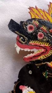 WAYANG Kulit ASLI BUTO AMRAL BRAHALA SEWU Asli 100% Bahan Kulit Sapi Tatah Sungging Detail Kualitas STANDAR Pedalangan