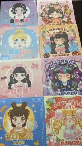 New Change Make Up Stickers Set of 4pcs and Fashion Girl Stickers Set of 4pcs