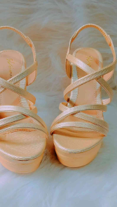 Giày dép Nữ Cao  gót  xuồng  dây  đan.12cm