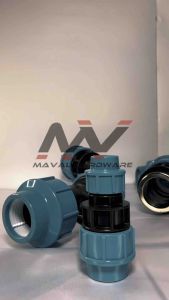 PE/PP Compression Fittings - Elbow Coupling Tee Ball Valve End Cap Adaptors 1 1/4" 1 1/2" 2"
