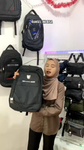 Tas Ransel Punggung Pria PEGE Verdher Model Polos Ada Slot Laptop - PG 16