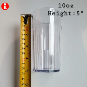Reusable 10oz Milk Iced Tea Plastic Tumblers Cups Mugs (Set of 6)
