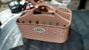 Uniglobal Knitted Design Caddy Shower Bathroom Multipurpose Utility Basket#123