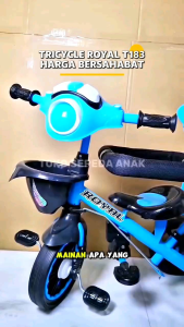 PROMO! Sepeda Roda Tiga Royal T-183 dilengkapi Fitur Modern Lampu dan Musik Cocok Untuk Usia 10 Bulan-2 Tahun - Nyaman Aman dan Kokoh