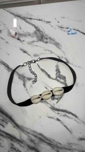 Choker Velvet Necklace With Natural Seashells Kerang Seashell Shell Summer Style Necklace Kalung Bludru Handmade Fashion