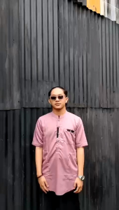 Baju Koko Pria Dewasa Warna Mauve/Baju Koko Warna Mauve