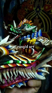 NON COD. COD=CANCEL Miniatur barongan devil jawa timur ukir kayu