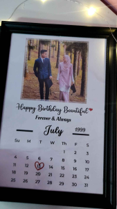 CALENDAR PHOTO FRAME GIFT FOR HER FOR HIM (FREE FRAME)