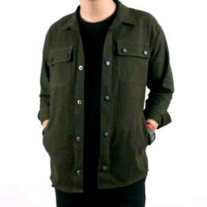 Trucker Jaket Semi Parka Hijau ARMY S.M.L.XL.XXL.3XL.Kemeja Canvas Unisek Jumbo