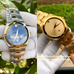 Đồng Hồ Nam M0v@d0 size 40mm 2 kim có lịch máy pin Nhật kính sapphire chống xước dây thép không rỉ chống nước tốt