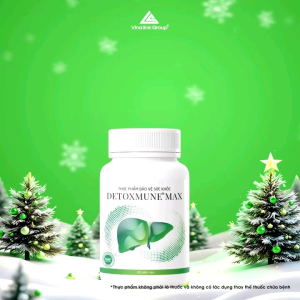Viên nén Detoxmune Max hỗ trợ thải độc gan tăng cường chức năng giảm tác hại rượu bia 30v/lọ