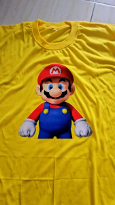 Kaos Atasan Oblong Wanita Lengan Pendek & Tshirt Wanita Mario 2 DTF