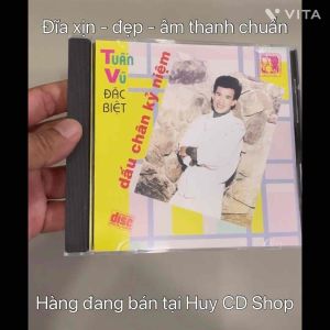 Đĩa CD Tuấn Vũ Dấu chân kỷ niệm Nhạc vàng trữ tình Bolero Đĩa lòng Trắng Chất Lượng cao Âm Thanh chuẩn HUY CD SHOP
