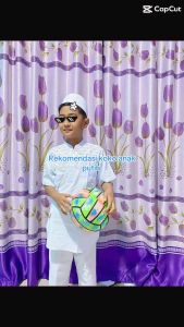 setelan koko anak putih/KOKO putih  mega mendung /baju koko anak laki-laki/setelan baju muslim anak/Bordir/kekinian dan terbaru