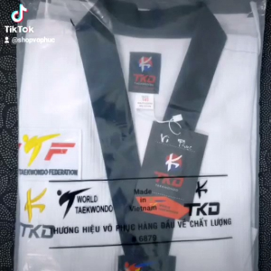 Võ Phục Taekwondo Vải Sọc Giá Rẻ - Miễn Phí Vận Chuyển
