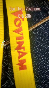 Đai Thêu Vovinam Màu Vàng