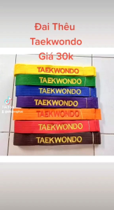 ĐAI THÊU TAEKWONDO CÁC MÀU